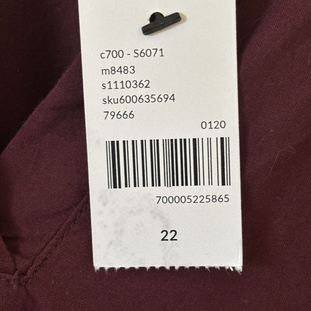 NWT Womens Lane Bryant V Neck Top Red 22 Long Sleeve Bohemian Comfy Capsule Work - Picture 5 of 12